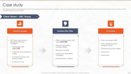 Tour Management Company Profile Case Study Mockup PDF