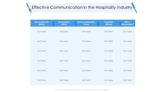 Tourism And Hospitality Industry Effective Communication In The Hospitality Industry Elements PDF