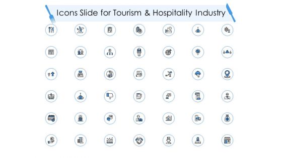 Tourism And Hospitality Industry Icons Slide For Tourism And Hospitality Industry Inspiration PDF