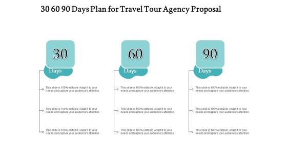 Tourism And Leisure Firm 30 60 90 Days Plan For Travel Tour Agency Proposal Ppt Infographic Template Pictures PDF