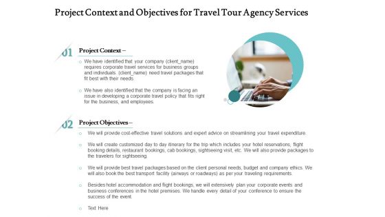 Tourism And Leisure Firm Proposal Project Context And Objectives For Travel Tour Agency Services Ppt File Infographics PDF Tourism And Leisure Firm Proposal Project Context And Objectives For Travel Tour Agency Services Ppt File Infographics PDF