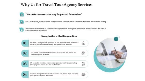 Tourism And Leisure Firm Proposal Why Us For Travel Tour Agency Services Ppt Gallery Designs PDF Tourism And Leisure Firm Proposal Why Us For Travel Tour Agency Services Ppt Gallery Designs PDF