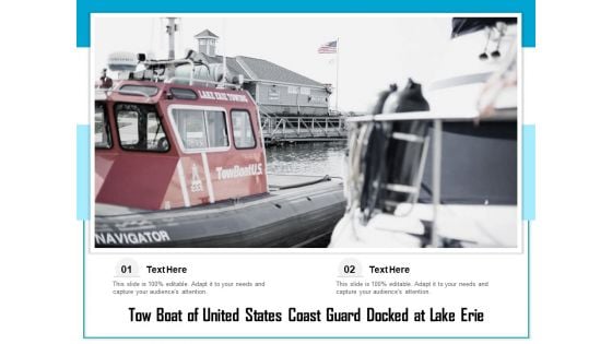 Tow Boat Of United States Coast Guard Docked At Lake Erie Ppt PowerPoint Presentation Model Microsoft PDF