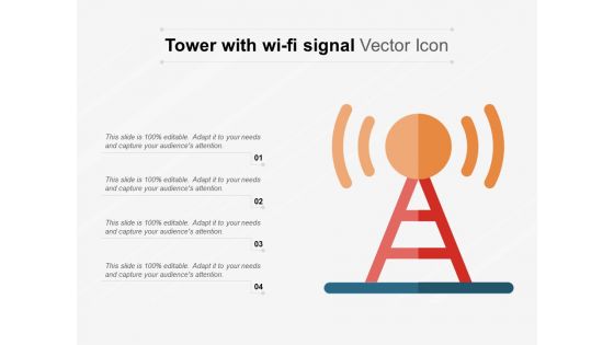 Tower With Wi Fi Signal Vector Icon Ppt PowerPoint Presentation Model Background Images