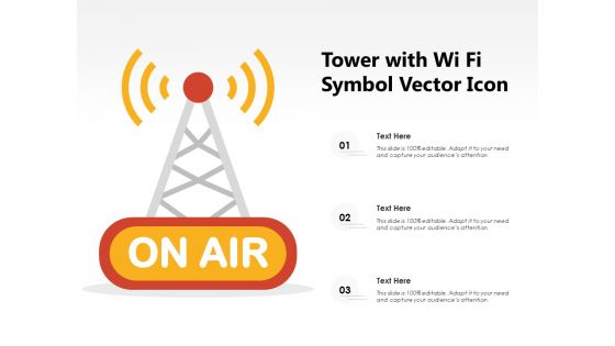 Tower With Wi Fi Symbol Vector Icon Ppt PowerPoint Presentation Icon Background Images PDF