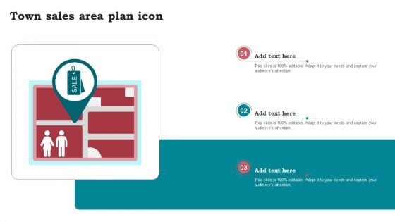 Town Sales Area Plan Icon Graphics PDF