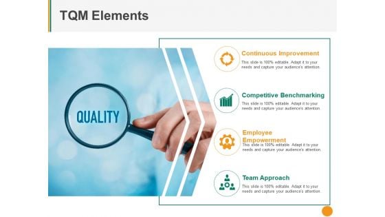 Tqm Elements Ppt PowerPoint Presentation Professional Icon