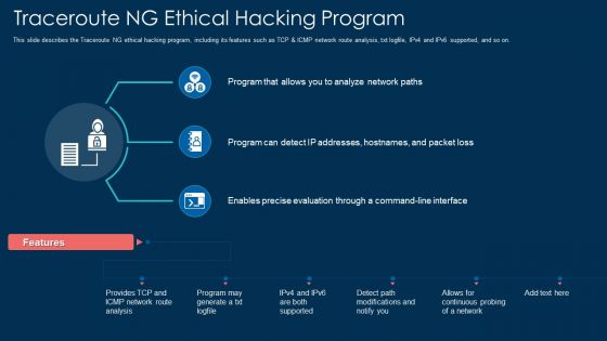 Traceroute Ng Ethical Hacking Program Ppt Summary Skills PDF