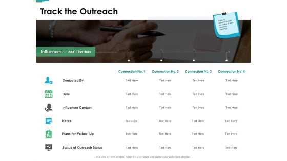 Track The Outreach Ppt PowerPoint Presentation Summary Aids