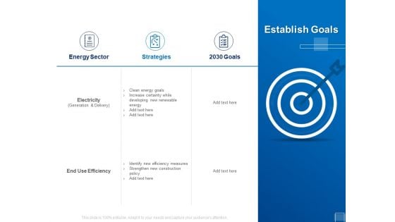 Tracking Energy Consumption Establish Goals Ppt Portfolio Infographic Template PDF