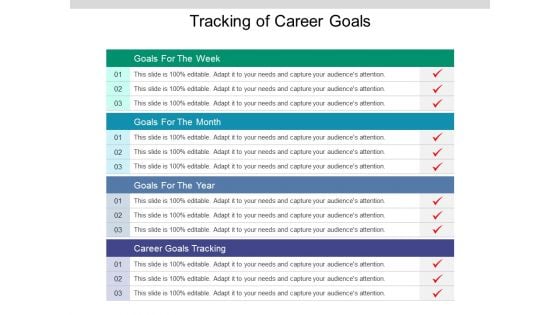 Tracking Of Career Goals Ppt PowerPoint Presentation Summary Samples