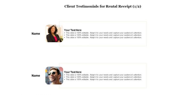 Tracking Rent Receipt Invoice Summary Client Testimonials For Rental Receipt Ppt Outline Graphic Tips PDF