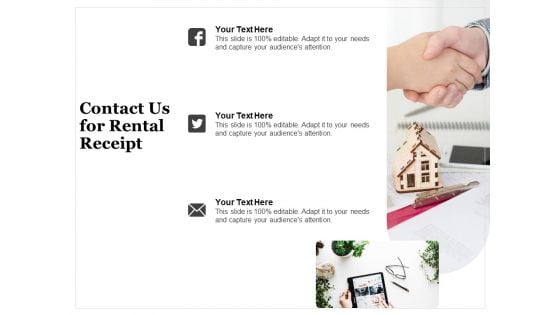 Tracking Rent Receipt Invoice Summary Contact Us For Rental Receipt Ppt Inspiration Layout PDF