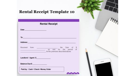 Tracking Rent Receipt Invoice Summary Rental Receipt Template Balance Ppt Summary Portrait PDF