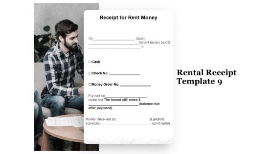 Tracking Rent Receipt Invoice Summary Rental Receipt Template Money Ppt Pictures Brochure PDF