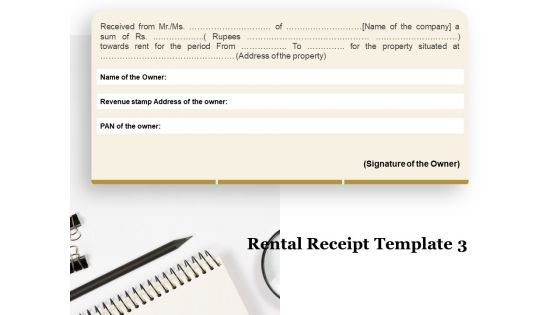 Tracking Rent Receipt Invoice Summary Rental Receipt Template Revenue Ppt Slides Skills PDF