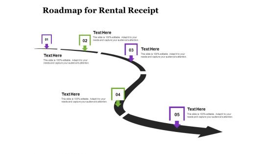 Tracking Rent Receipt Invoice Summary Roadmap For Rental Receipt Ppt Portfolio Smartart PDF