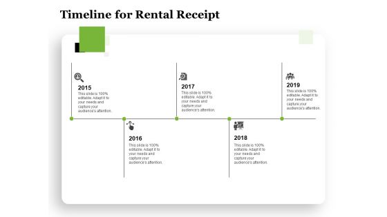 Tracking Rent Receipt Invoice Summary Timeline For Rental Receipt Ppt Outline Show PDF