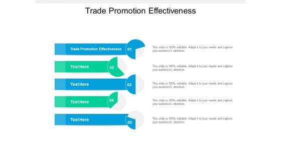 Trade Promotion Effectiveness Ppt PowerPoint Presentation Slides Graphics Cpb