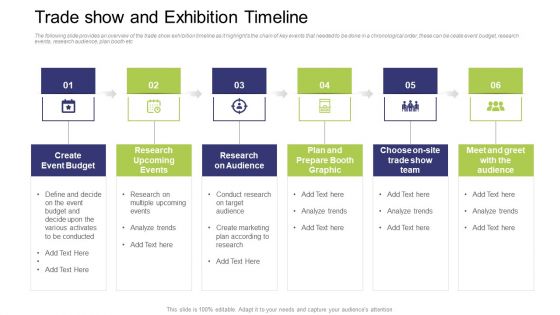 Trade Show And Exhibition Timeline Ppt Gallery Graphics Pictures PDF Trade Show And Exhibition Timeline Ppt Gallery Graphics Pictures PDF