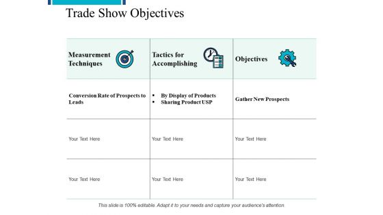 Trade Show Objectives Ppt PowerPoint Presentation Gallery Gridlines