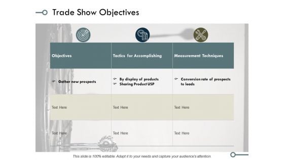 Trade Show Objectives Ppt PowerPoint Presentation Portfolio Icons