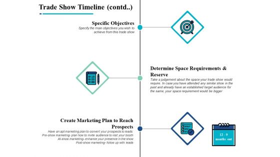 Trade Show Timeline Contd Specific Objectives Ppt PowerPoint Presentation Portfolio Ideas