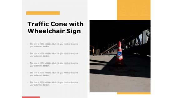 Traffic Cone With Wheelchair Sign Ppt PowerPoint Presentation Ideas Pictures PDF