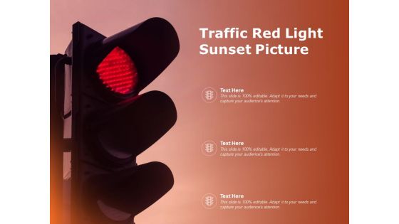 Traffic Red Light Sunset Picture Ppt PowerPoint Presentation Summary Templates