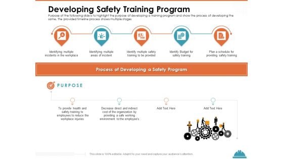 Train Employees Health Safety Developing Safety Training Program Ppt Ideas Design Inspiration PDF