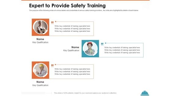 Train Employees Health Safety Expert To Provide Safety Training Ppt Slides Layouts PDF