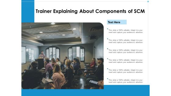 Trainer Explaining About Components Of SCM Ppt PowerPoint Presentation Portfolio Deck PDF
