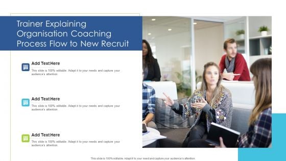 Trainer Explaining Organisation Coaching Process Flow To New Recruit Inspiration PDF Trainer Explaining Organisation Coaching Process Flow To New Recruit Inspiration PDF