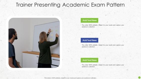 Trainer Presenting Academic Exam Pattern Clipart PDF