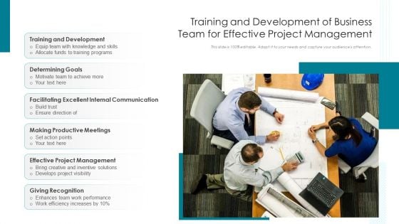 Training And Development Of Business Team For Effective Project Management Ppt File Brochure PDF