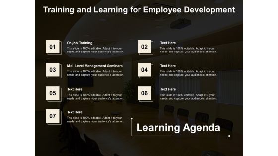 Training And Learning For Employee Development Ppt PowerPoint Presentation Visual Aids Ideas