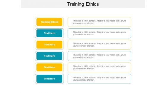 Training Ethics Ppt PowerPoint Presentation Slides Download Cpb