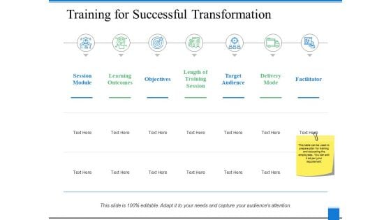 Training For Successful Transformation Ppt PowerPoint Presentation Infographic Template Inspiration