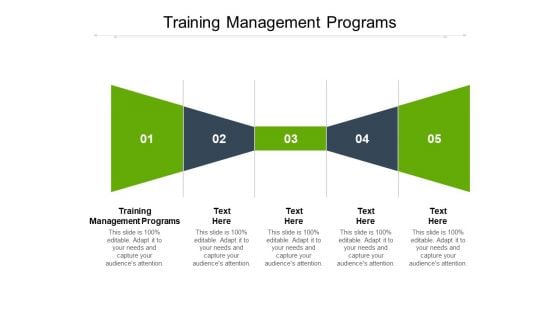 Training Management Programs Ppt PowerPoint Presentation Styles Format Ideas Cpb