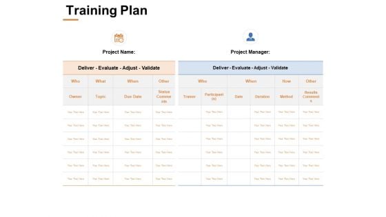 Training Plan Ppt PowerPoint Presentation Pictures Format