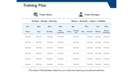 Training Plan Ppt PowerPoint Presentation Styles Mockup