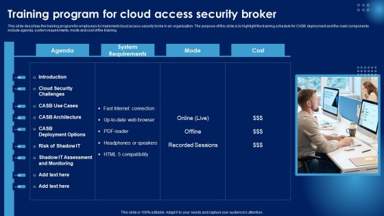 Training Program For Cloud Access Security Broker Ppt PowerPoint Presentation File Show PDF