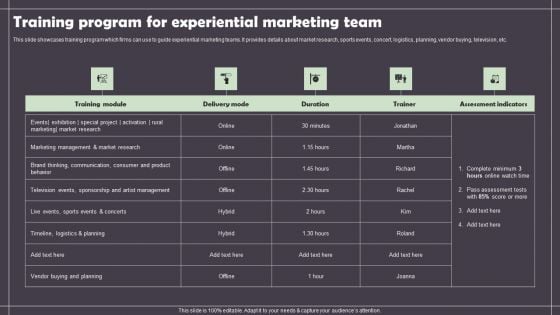 Training Program For Experiential Marketing Team Mockup PDF Training Program For Experiential Marketing Team Mockup PDF