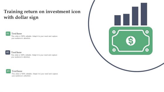 Training Return On Investment Icon With Dollar Sign Ppt File Show PDF