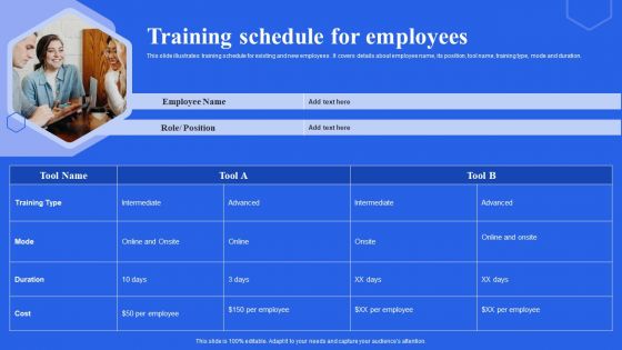 Training Schedule For Employees Ppt Summary Show PDF