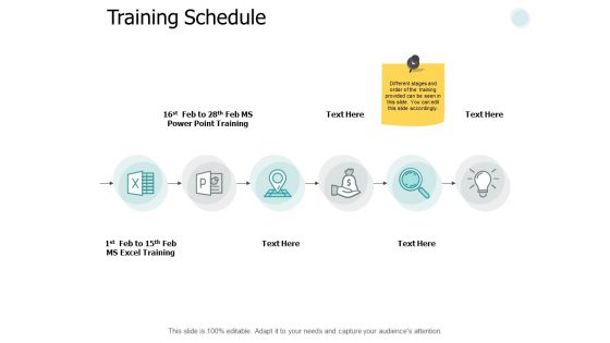 Training Schedule Marketing Ppt PowerPoint Presentation Summary Information