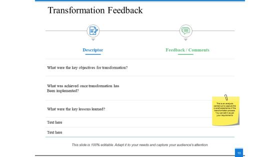 Transformation Approach Ppt PowerPoint Presentation Complete Deck With Slides Slide10