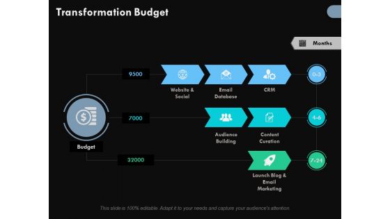 Transformation Budget Ppt PowerPoint Presentation Slides Visuals