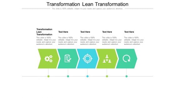 Transformation Lean Transformation Ppt PowerPoint Presentation Infographic Template Icon Cpb Pdf