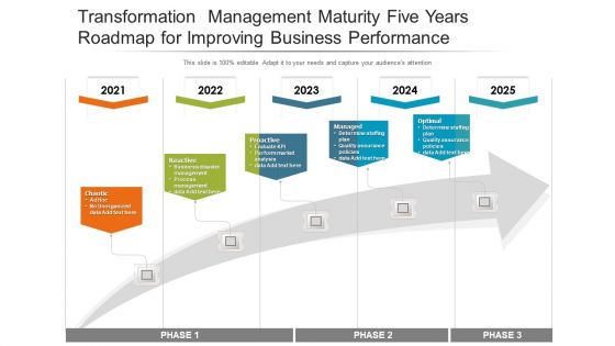 Transformation Management Maturity Five Years Roadmap For Improving Business Performance Professional